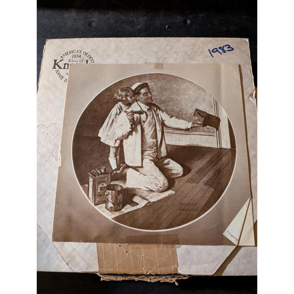 The Painter Collector Plate by Norman Rockwell with Certificate of Authenticity